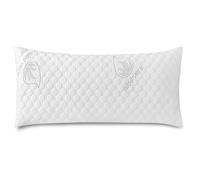 Almohada de Copos Viscoelásticos, Tejido Strech de Aloe Vera Transpirable, Suave y Termorregulable, Almohada Ergonómica de Firmeza Media