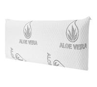 Almohada de Espuma con Aloe Vera, Firmeza Media, Transpirable y Ergonómica, Alivia Cuello y Cervicales, Funda Extraíble y Lavable, Ideal para Dormir de Lado o Boca Arriba