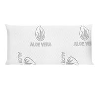Almohada de Espuma con Aloe Vera, Firmeza Media, Transpirable y Ergonómica, Alivia Cuello y Cervicales, Funda Extraíble y Lavable, Ideal para Dormir de Lado o Boca Arriba