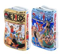 Almohada de Peluche de One Piece con Diseño de Manga, Cojín Suave con Cubierta de Luffy y Páginas Interiores Impresas, Regalo para Fans del Anime, Decoración para Habitación lan