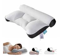 Almohada de plumón de Ganso para aliviar el Dolor de Cuello y Mejorar el sueño. Almohada ergonómica de Soporte Cervical para quienes Duermen de Lado, Boca Arriba o Boca Abajo. Diseño contorn