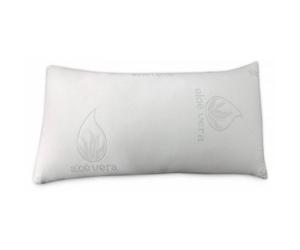 Almohada EasySpeed de Aloe Vera 70/ 80 / 90 cm, Fibra Sintética Esterilizada, Transpirable, Lavable y de Firmeza Media, Ideal para Todas las Posturas, Forma Ergonómica, Color Blanco