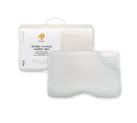 Almohada ergonómica cervical confort plus con 2 fundas (bambú y algodón), hipoalergénica, antiácaros 54 cm