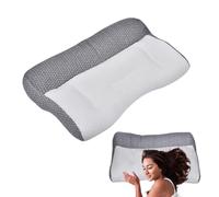 Almohada Ergonómica Para Dormir Cojín de Soporte Cervical al Dormir Abajo y | Almohada Alineadora De Cabeza Para Mujeres Adultos Familia Hogar Apartamento Hotel Dormitorio Gris 42x68cm