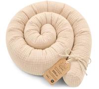 Almohada para dormir de lado Muselina, almohada para el cuerpo de serpiente 200 cm Algodón - cojin cervical enrollable lavable cojines grandes almohada para el cuerpo Oeko-Tex Beige Claro Muselina