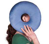 Almohada para Piercing y Pendientes | Alivio del Dolor de Oídos | Almohada para Dormir de Lado | Relleno Ajustable | Forma de Donut | Reduce la Presión | Piercing Pillow (Dark Blue)