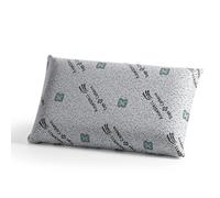 Almohada Viscoelástica 50X30cm TravelHome con Carbono para su Descanso Cervical y de Viaje, Uso Dual, Viscolástica 100%, doble funda lavable