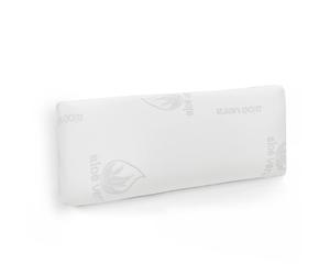 Almohada viscoelástica con núcleo 100% Viscoelástico, Funda de Aloe Vera Desenfundadle y Lavable, Ergonómica, Tratamiento Anti bacterias y Libera la presión Cervical