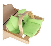 Almohadilla acolchada para asiento con sistemas de fijación transpirables y seguros para trona de bebé, madera de madera