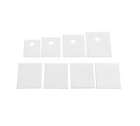 Almohadilla de enfriamiento de láminas de cerámica de alúmina de 200 piezas - Hoja aislante de alta conductividad térmica for investigación científica(12x18.5x0.6mm Without-Holes)