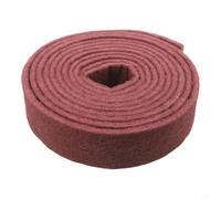 Almohadilla de esponja de esmeril, cinta abrasiva de nailon para ollas y sartenes, rollo de estropajo de cocina resistente, para tiras de limpieza verde o roja para estufas y platos (rojo, 6 m x 7,5