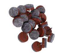 Almohadilla de Fieltro para Patas de Silla, 20 Protectores de Suelo para Muebles con Clavos, Deslizables de 24 Mm de Diámetro, 2 Colores, Patas para Muebles Fáciles de Mover y