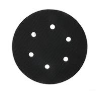 Almohadilla de interfaz de esponja suave de 150 mm con 6 agujeros, disco de lijado acolchado para lijadora orbital, reduce la vibración para un acabado más suave, blanco y negro