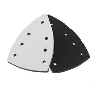 Almohadilla de lijado triangular de 100 x 150 mm con 7 agujeros y de EVA para lijadora orbital, accesorio robusto para proteger el disco en trabajos de madera y barnizado, 1 unidad