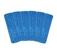 Almohadilla de microfibra de 18 pulgadas para fregonas húmedas y secas, almohadillas de limpieza de suelos, reutilizables, compatibles con el sistema de cuidado de suelos Bona (paquete de 6)