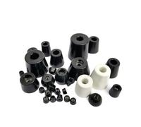 Almohadilla de pies de goma negra/blanca con junta | For sillas muebles patas mesa antideslizante polvo tapón cónico 11x9x6mm-50x40x50mm(20x17x13(5pcs)Black)