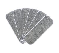 Almohadilla de repuesto de microfibra para limpieza en seco y húmedo, 6 paquetes reutilizables de repuesto de fregona gruesa compatible con todas las bases de fregona de 15 pulgadas