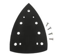 Almohadilla de repuesto para lijadora con diseño de montaje seguro de | Forma triangular para bordes y esquinas, cara de lijado texturizada negra, proceso de extracción y reemplazo de cuatro