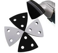 Almohadilla de respaldo triangular de 80 mm, interfaz de espuma suave de 3 agujeros para lijadora orbital, lijado de contorno, acabado fino, carpintería, pulido de metal