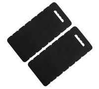 Almohadilla para Rodillas de EVA 2 Piezas, Asa y Base Antideslizante | 45,5x21x2,5cm, Negro, Reutilizable, para Casa y Reparación, Asiento Doble Cómodo