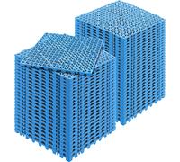 Almohadillas de drenaje modulares VEVOR, paquete de 55 de 30 x 30 cm, baldosas de drenaje de PVC , agujeros de drenaje antideslizantes para baños, cocinas, piscinas, húmedas, color azul