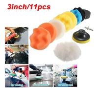 Almohadillas de pulido compuestas de 3 pulgadas, Kit de almohadillas de esponja de corte para pulidor de coche, compuesto y encerado, 11 Uds. 3 inch 11pcs
