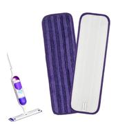 Almohadillas de repuesto reutilizables para mopa Swiffer PowerMop, Swifter Power Mop para limpieza de suelos, adecuadas para cualquier tipo de suelo, almohadillas de microfibra lavables, 14.8 x 4.7
