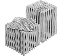 Almohadillas modulares entrelazadas, paquete de 50 unidades, 30 x 30 cm. Alfombrillas de drenaje entrelazadas, fabricadas en PVC suave. Losetas de suelo entrelazadas con orificios de drenaje antidesli