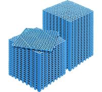 Almohadillas modulares entrelazadas, paquete de 50 unidades, 30 x 30 cm. Alfombrillas de drenaje entrelazadas, fabricadas en PVC suave. Losetas de suelo entrelazadas con orificios de drenaje antidesli