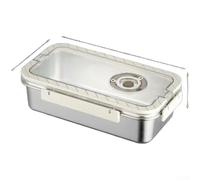 Almuerzo para acero Inoxidable 316L Estanca 3500ML Recipiente Comida Frigorífico Microondas 33cm