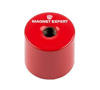 Alnico Magnet de Maceta Profunda Para Aplicaciones de Alta Temperatura, Ingeniería Y Fabricación - Agujero Roscado C/W M6 de 20.5mm de Diámetro de 19mm de Espesor - 4kg Piloto - Paquete de 4