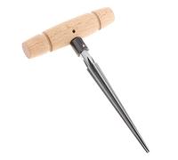 Alnicov Escariador cónico de mano de madera con mango en T cónico de 4 chaflanes estriados para guitarra, herramienta de corte para carpintería