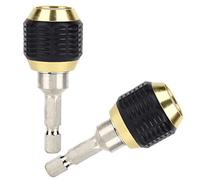 Alomejor Adaptador de Controlador de Impacto de Portabrocas con Bloqueo Estable para Herramienta de Taladro Eléctrico, 2 Piezas Destornillador Hexagonal Adaptador de Controlador de Impacto