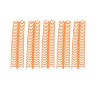 Alomejor de Encuadernación de Hojas Sueltas, Paquete de 10 Anillos de Encuadernación de Plástico Duraderos para Gestión de Papel en Oficinas y Aulas (ORANGE)
