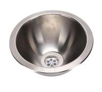 Alomejor Fregadero Redondo para Vehículos Recreativos de 9,53 Pulgadas, de Acero Inoxidable, Apto para Diseño Mini, para Barcos, Yates, Vehículos Recreativos, Cocina, Baño, Viajes