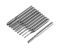 Alomejor Juego de Fresas de Carburo de Tungsteno, 10 Piezas de Brocas | Tamaños de 1,0 mm a 3,0 mm, alta dureza, excelente resistencia al desgaste, adecuado para placas de circuito, plásticos,