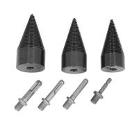 Alomejor Kit de Brocas Divisoras de Cono de Alta Resistencia para Partir Madera de Forma Eficaz, 32 Mm, 42 Mm, 50, con Varios Tipos de Vástago