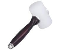 Alomejor Martillo de Nailon con de Madera, Mazo Versátil para Tallar Cuero para Artesanía en Cuero, Diseño que Ahorra Mano de Obra, 7,5 Pulgadas de Longitud