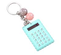 Alomejor Mini Pocket Calculator with Keychain Design (Green) | Botones de silicona, pantalla de 8 bits, color caramelo, tacto suave, uso portátil