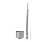 Alomejor Sierra Perforadora para Ladrillos, Cortador de Tungsteno Resistente de 100 Mm para Perforación de Paredes con Biela Adicional de 350 Mm