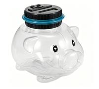Alomejor Tarro Contador de Monedas LCD Transparente Alcancía | Contador Electrónico de Dinero, Botones Manuales +/-, Alcancía de Plástico Transparente para Niños y Adultos, Decoración de