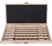 ALPEN 0067200006100 Timber Twist - Juego de brocas (250 mm, 6 piezas, diámetro de 3,00 a 10,00 mm, para taladrar madera y materiales de madera, taladros surtidos)