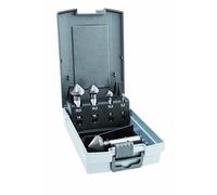 ALPEN 02390000005100 - Juego de avellanadores cónicos HSS Cobalt KP 5 (5 piezas, ángulo de inclinación de 90°, diámetro 6,30 - 25,00 mm, para todos los metales E y no ferrosos, así como plásticos