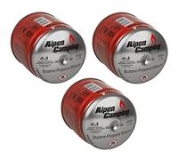 Alpen Camping IK006 3 x 400 ml/190 g de cartuchos de gas propano-butano para hornillo de gas, hornillo de camping, quemador Bunsen, quemador de soldadura, sistema de bloques de gas EN417 (3 unidades)