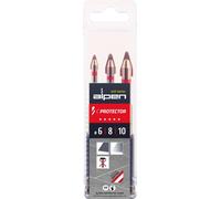 ALPEN: Juego de brocas para azulejos (3 piezas / Ø 6/8/10 mm) - 0000303003100