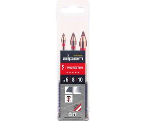 ALPEN: Juego de brocas para azulejos (3 piezas / Ø 6/8/10 mm) - 0000303003100