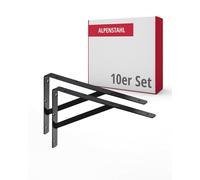 ALPENSTAHL ATHENA Consola de metal para cargas pesadas, soporte de pared para cargas pesadas, 300 kg, profundidad: 250 mm, soporte de estantería blanco, 2 unidades