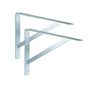 ALPENSTAHL Athena - Escuadra para cargas pesadas (2 unidades, profundidad de 400 mm, galvanizada), color gris