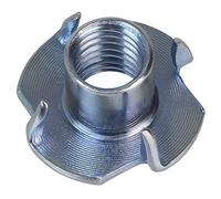 ALPIDEX 100: Tuercas de inserción M10, galvanizadas, de 13 mm. Tuerca para madera con 4 puntas de inserción para conexiones estables. Ideal para agarres de escalada, paredes de escalada y sistemas de 