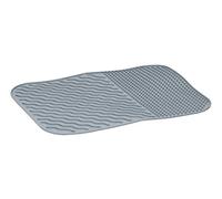 alpina Alfombrilla de goteo para fregadero, accesorios de cocina, base de silicona con costillas, para fregadero de cocina, apta para lavavajillas, 34,5 x 26,5 cm, color gris